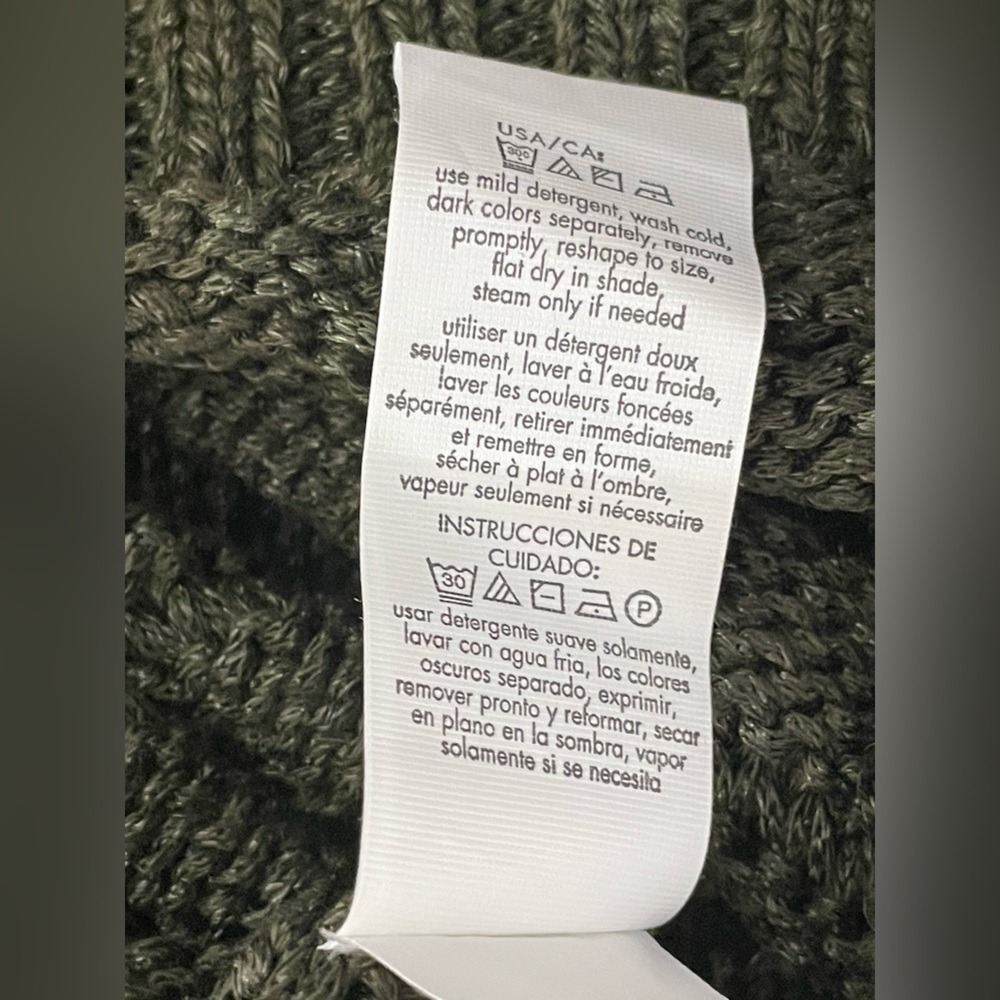 Sz S women Calvin Klein Jeans Olive Green knit Sweater - Picture 13 of 13